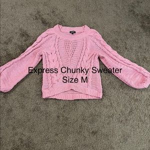 Express pink chunky sweater size M